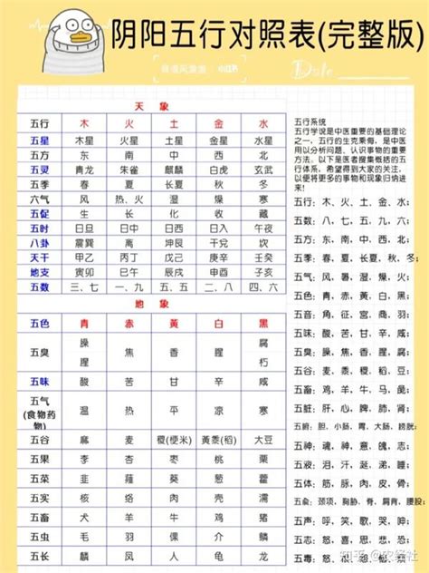 数字五行表|1到10数字五行属性对照表